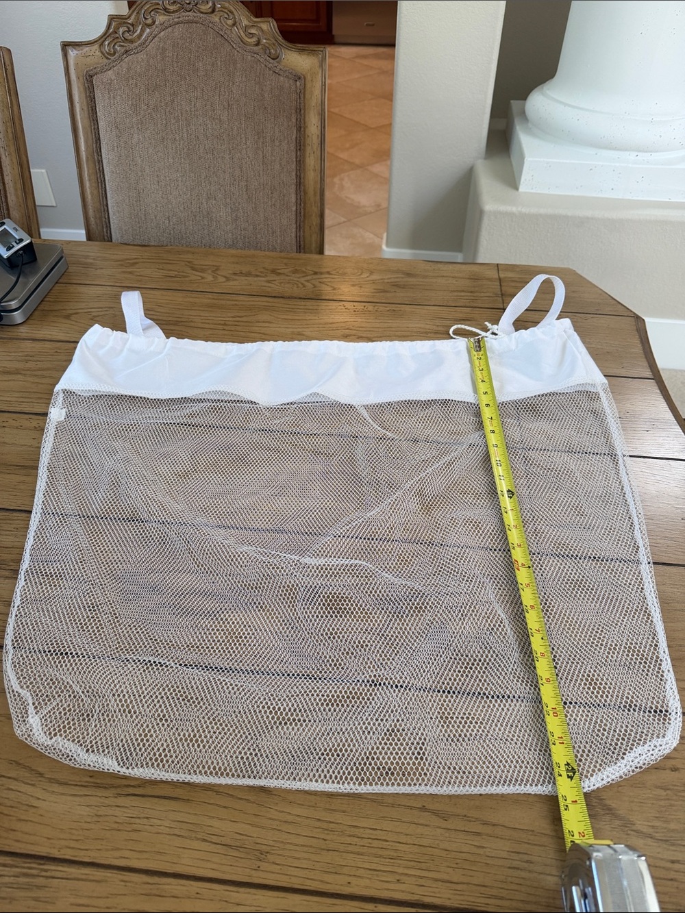 Laundry Bag Travel White with drawstring